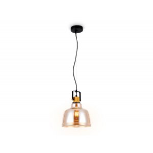 Подвесной светильник с плафоном янтарного цвета «Traditional»