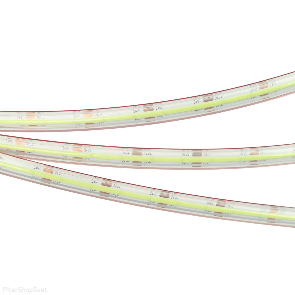 5м Бескорпусная герметичная светодиодная лента 24В 11.5Вт/м Зелёный 525 нм IP67 «COB-5000PS-CSP-544-24V Green» 032181