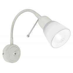 Белый светильник с выключателем A7009AP-1WG LETTURA