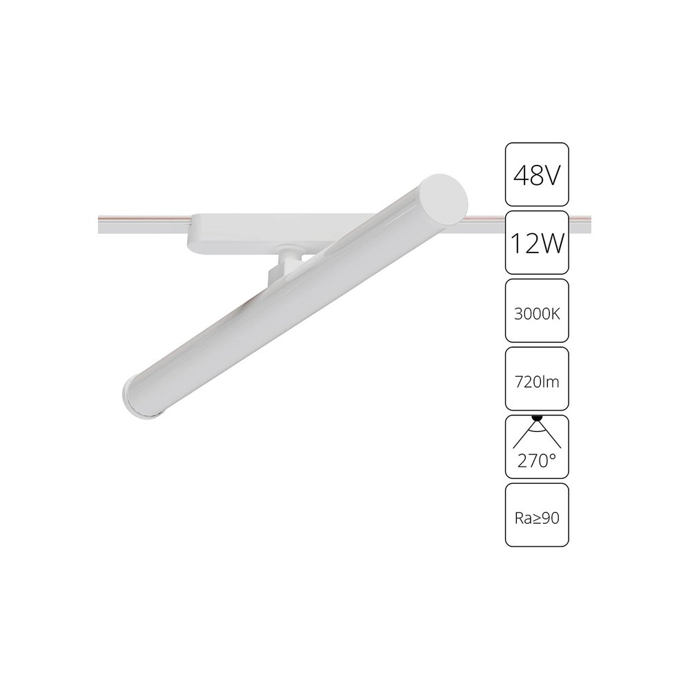 12Вт 3000К линейный трековый светильник для плоского шинопровода «Rapid» A1165PL-1WH