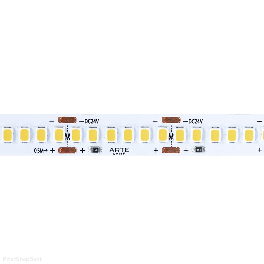 Светодиодная лента 24В 19,2Вт/м 6000K 5м IP20 «Zone» A2424010-03-6K