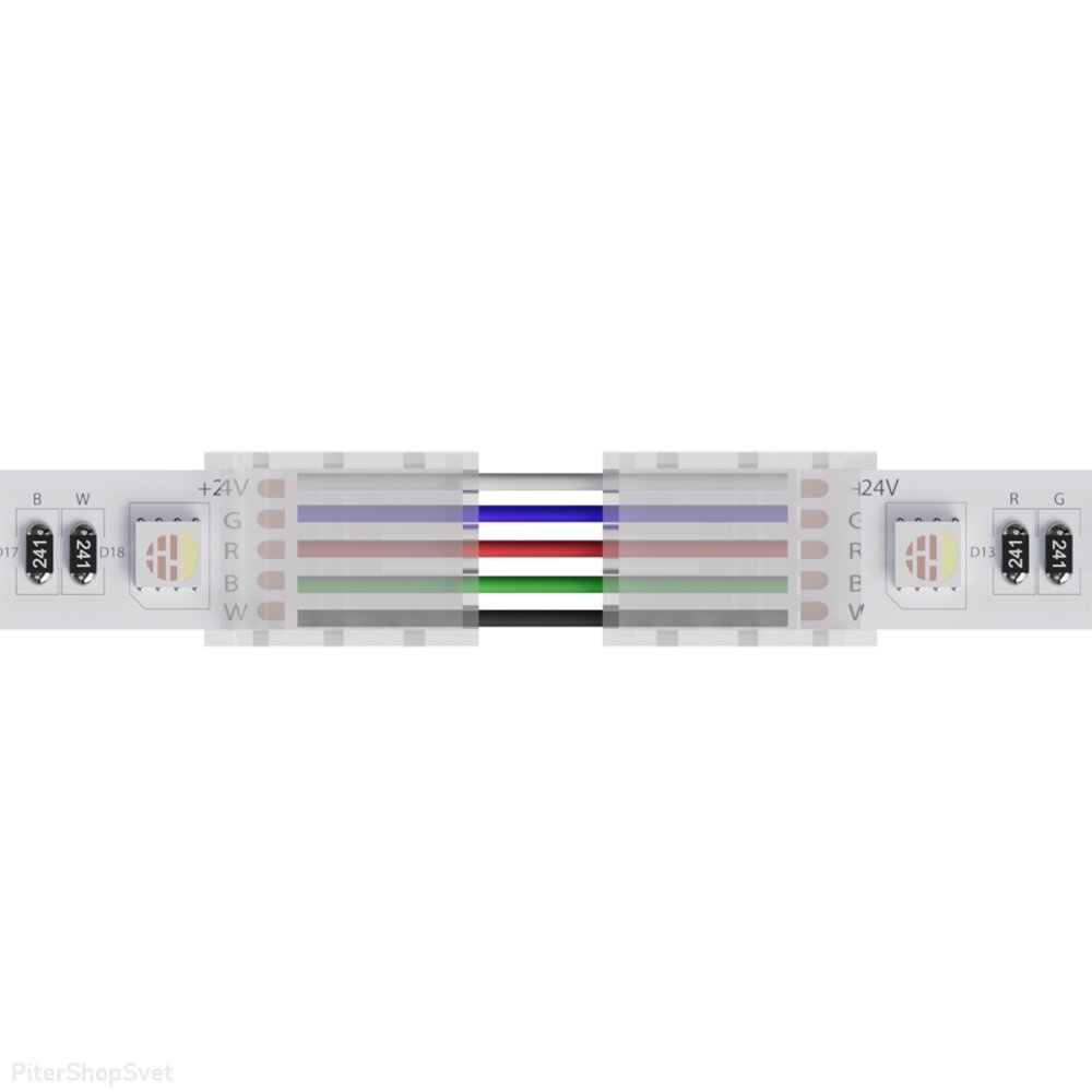 Коннектор токопроводящий гибкий для светодиодной RGBW ленты 12мм «STRIP-ACCESSORIES» A31-12-RGBW