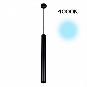 Чёрный подвесной светильник цилиндр 7Вт 4000К «Тубус»