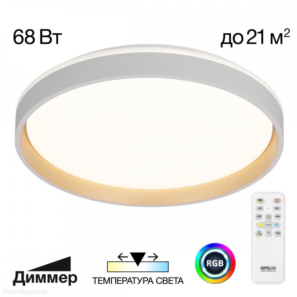 Круглый потолочный светодиодный светильник «ENZO» CL753450G