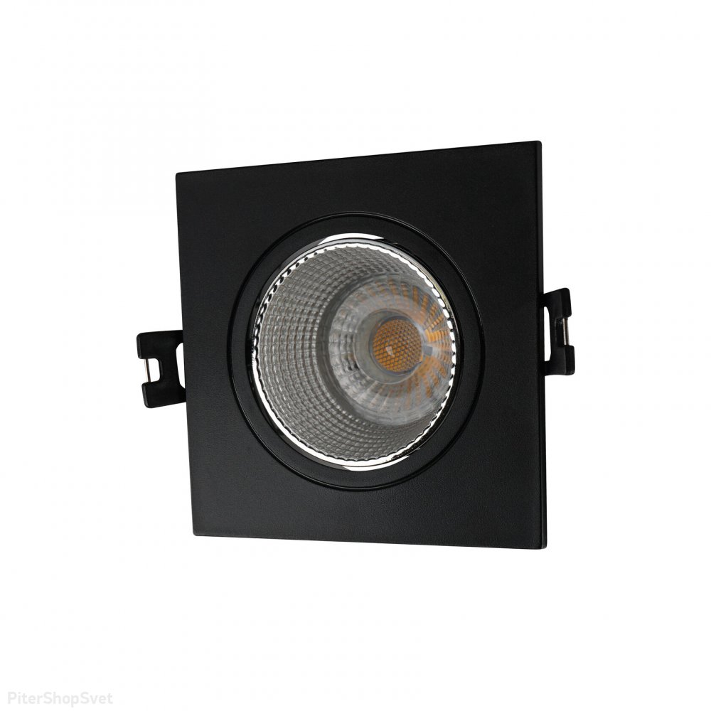 Чёрный квадратный встраиваемый светильник «DK3021» DK3071-BK+CH