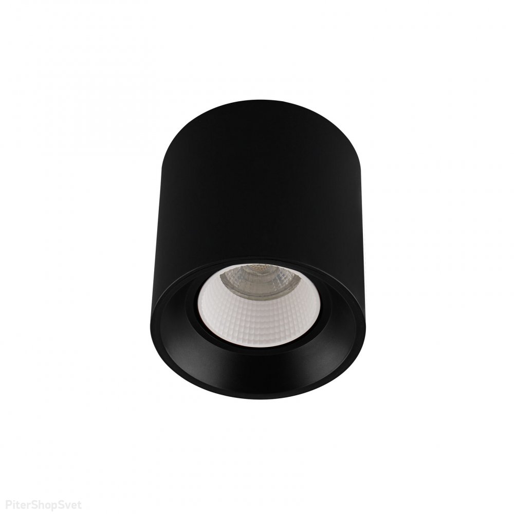 Чёрно-белый накладной светильник срезанный цилиндр DK3090-BK+WH