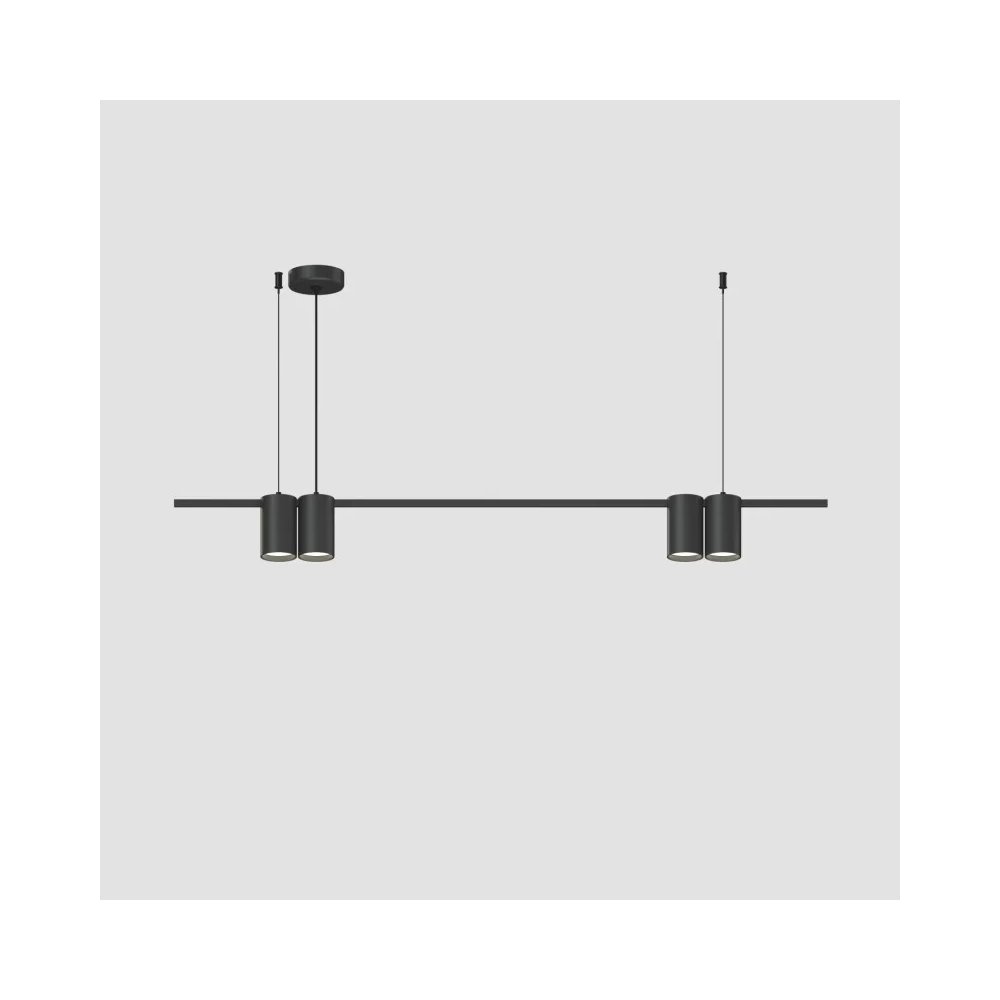 Длинный подвесной светильник со спотами «Orbit» dk4061-bk
