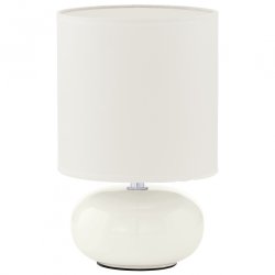 Керамическая настольная лампа белого цвета 93046 TRONDIO