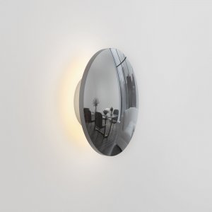 5Вт плоский круглый настенный светильник подсветка 4000 чёрный жемчуг