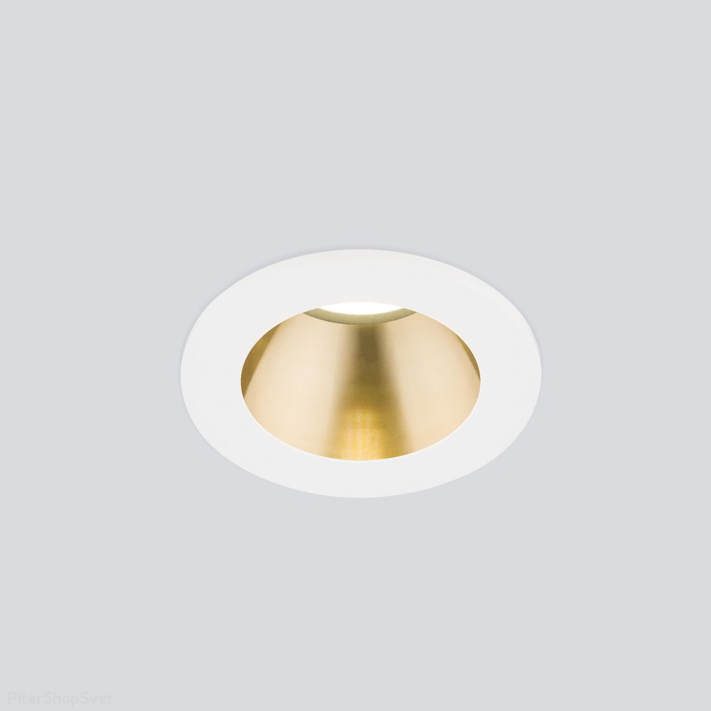 Бело-золотой встраиваемый светильник 7Вт 4200К 25° 25023/LED 7W 4200K WH/SB белый/бронза