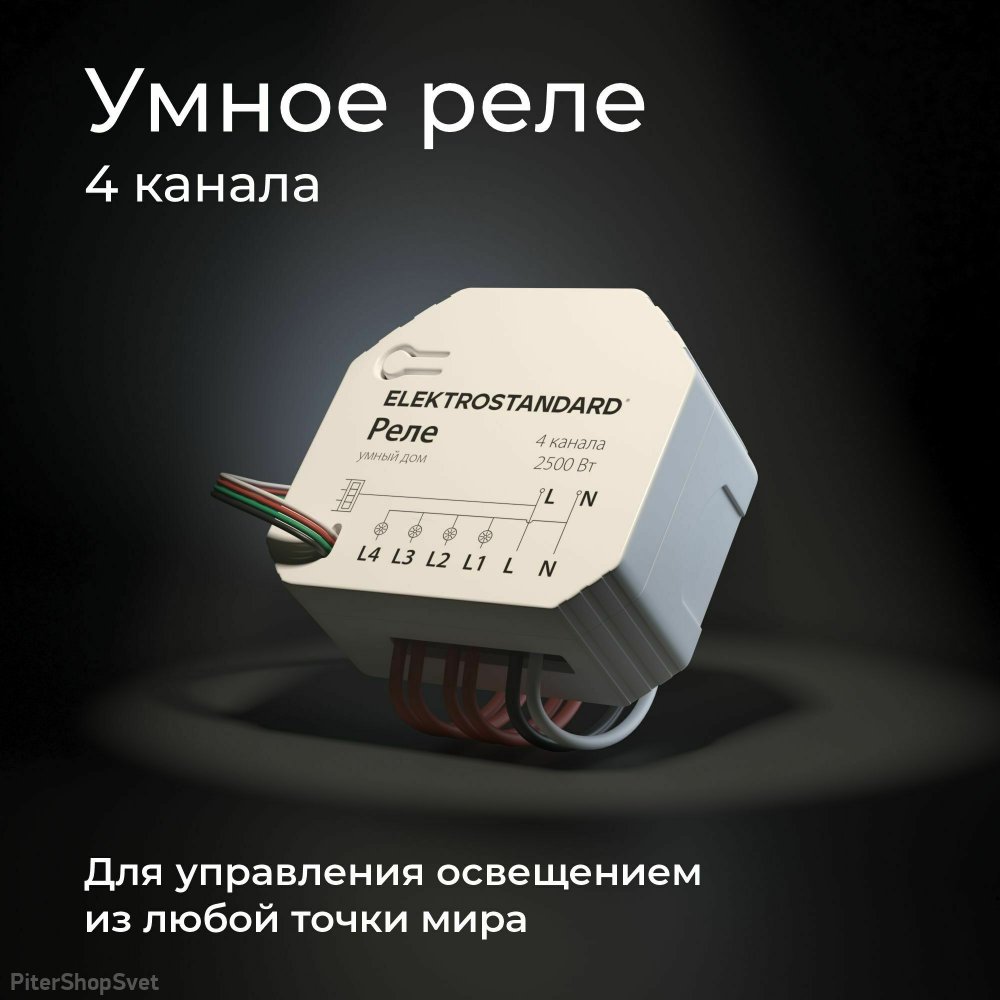 Умное четырехканальное реле 76005/00 (Elektrostandard, a059230)