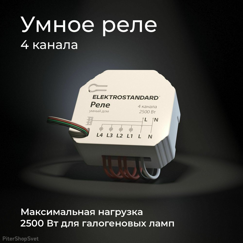 Умное четырехканальное реле 76005/00 (Elektrostandard, a059230)