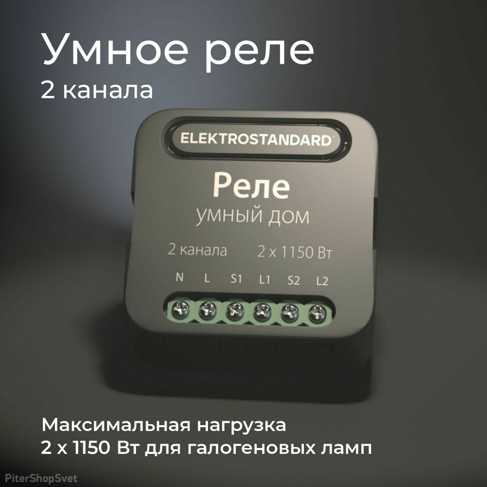 76007/00 реле Умный дом черный Wi-Fi реле 2 канала для умного дома купить в  интернет-магазине