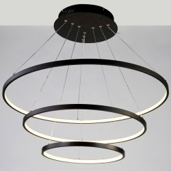 Светильник из трех черных колец LED 1764-18P Giro