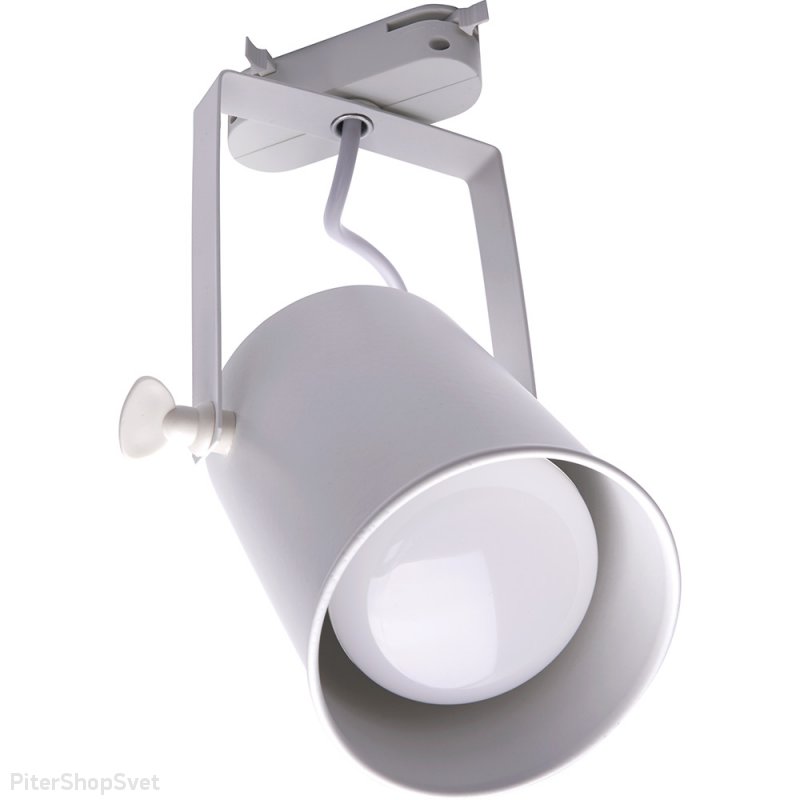 Белый трековый светильник под лампу Е27 «AL157» 41053