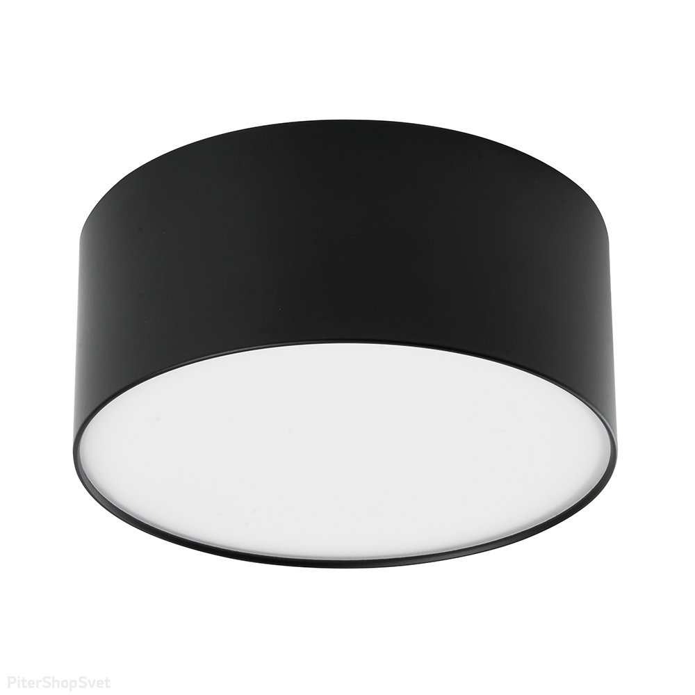 Чёрный накладной потолочный светильник 20Вт 4000К «Simple matte AL200» 48077