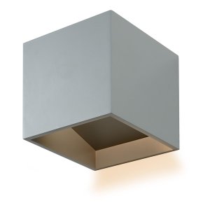 Серый настенный светильник куб 6Вт 3000К «Dice»