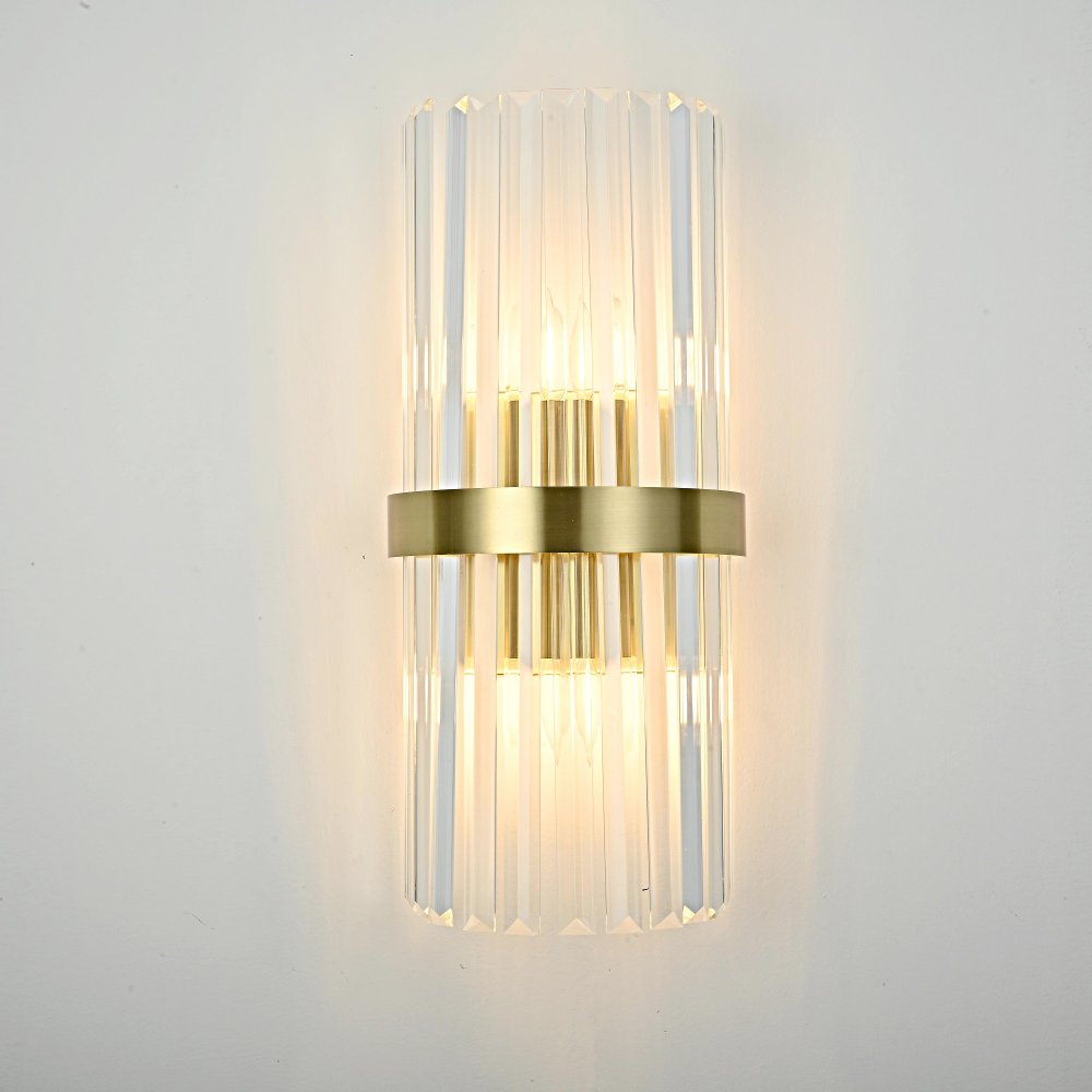 Настенный светильник «Odeon Clear Glass Gold Metal Wall Lamp» 147727-22