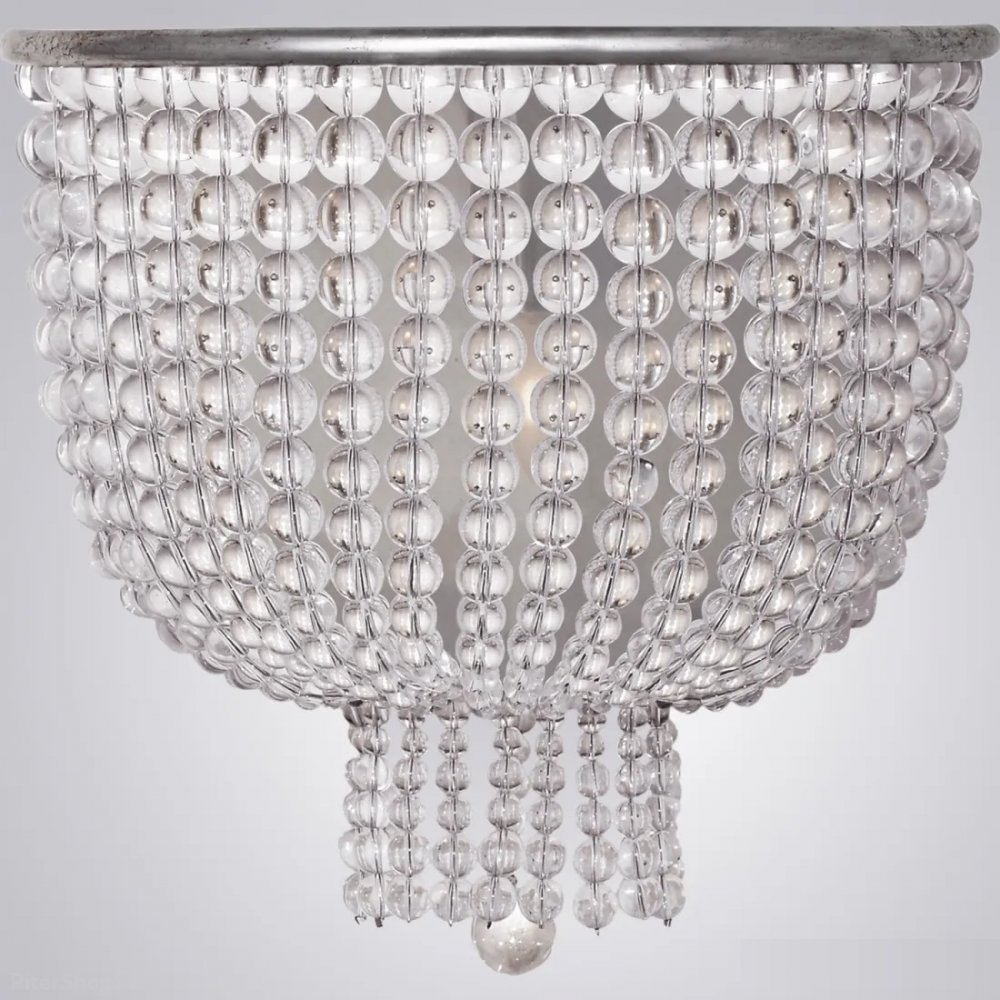 Настенное бра с подвесками бусины «Jacqueline White Sconce» 219341-22