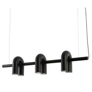 Чёрный длинный подвесной светильник дуги «Канти»