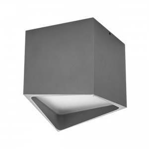 Серый накладной потолочный светильник 12Вт 3000К «Quadro»