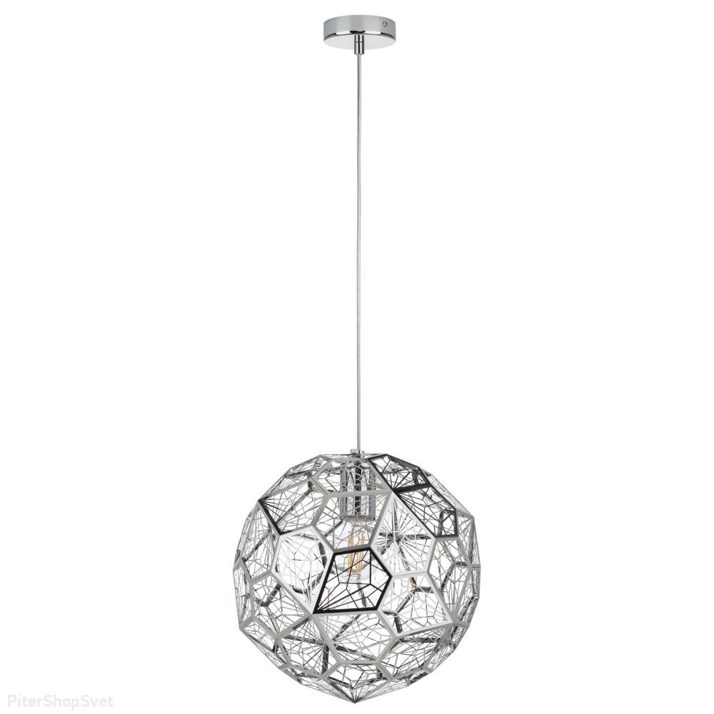 Хромированный подвесной светильник сфера Ø30см «Fermo» 724014