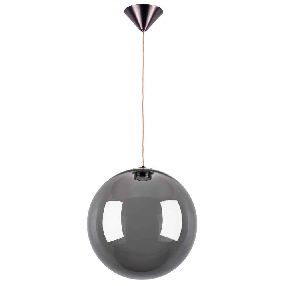 Дымчатый подвесной светильник с плафоном шар 28см 3Вт 3000К «Sferetta» 801028
