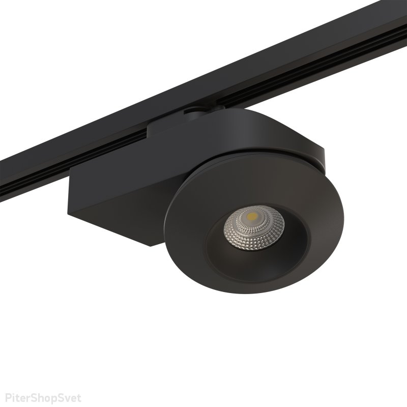 Чёрный однофазный трековый светильник 15Вт 4000К 60 градусов «Orbe» A1T051217