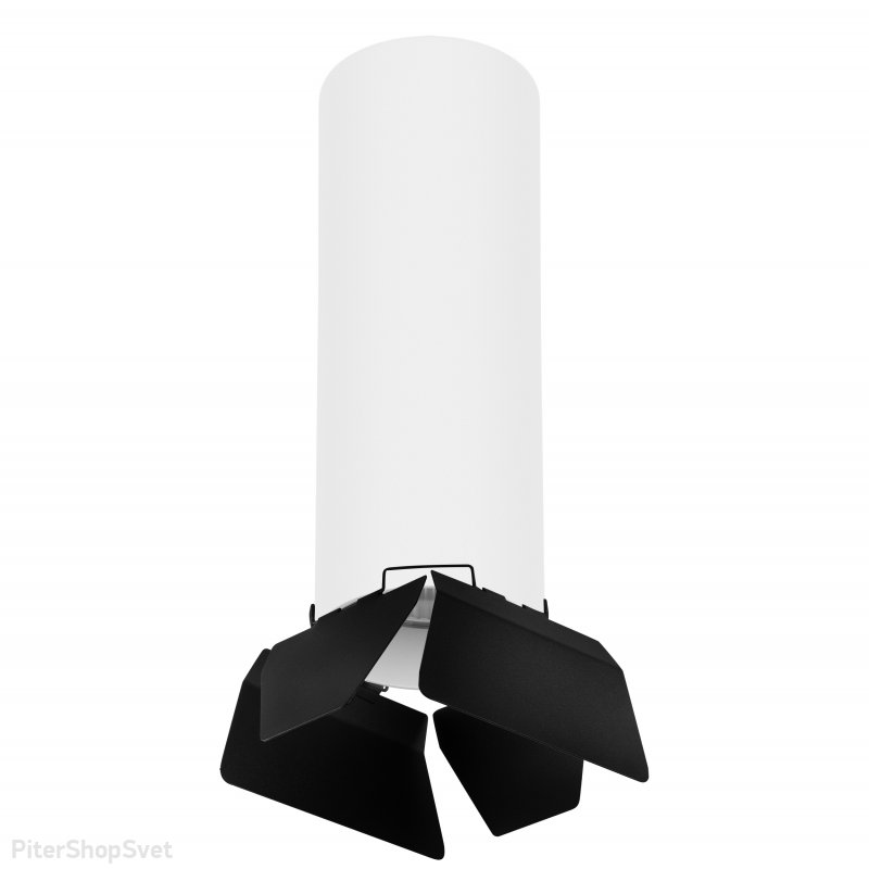 Бело-чёрный накладной потолочный светильник прожектор «Rullo» R6496487