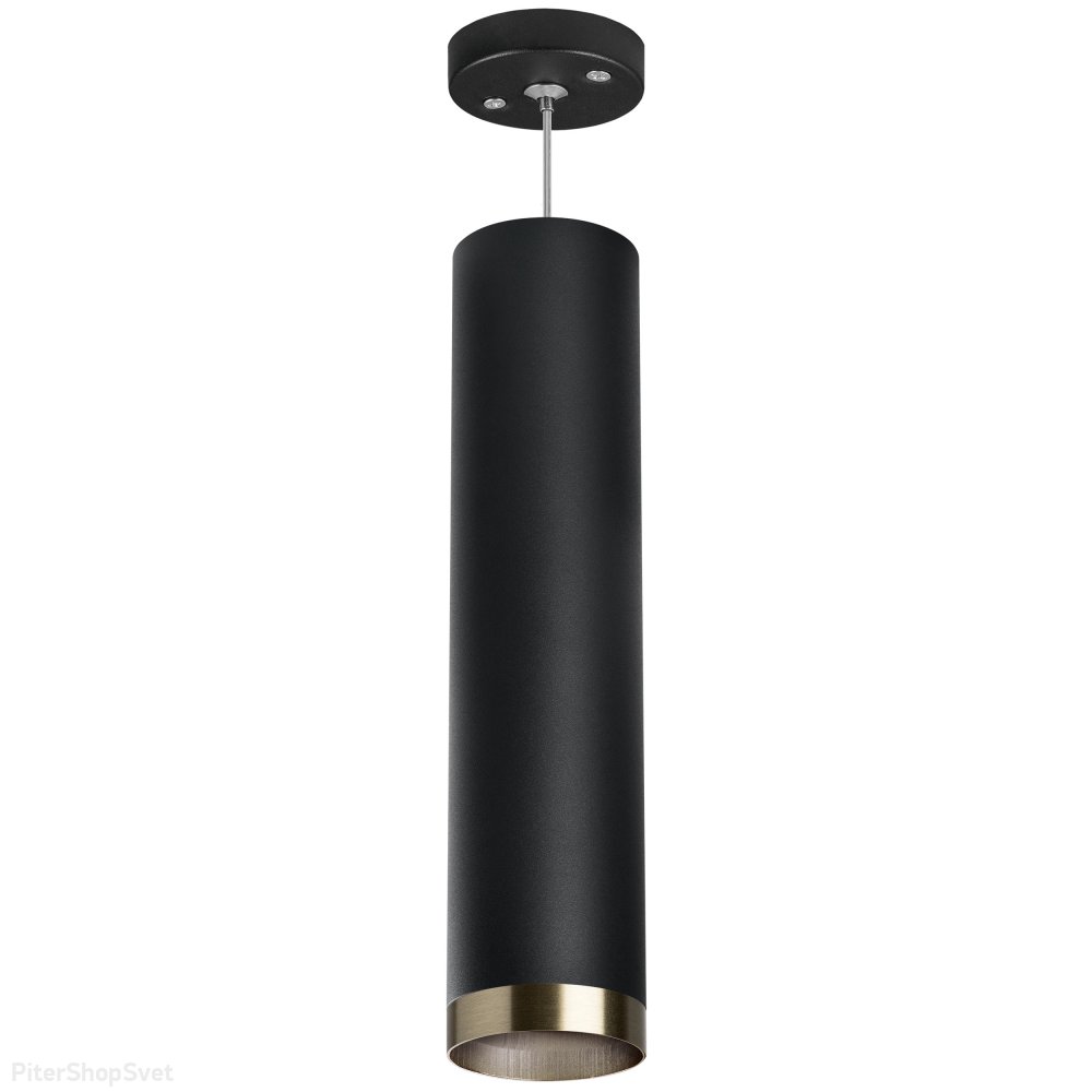 Подвесной светильник цилиндр, чёрный/бронзовый «Rullo» RP497431