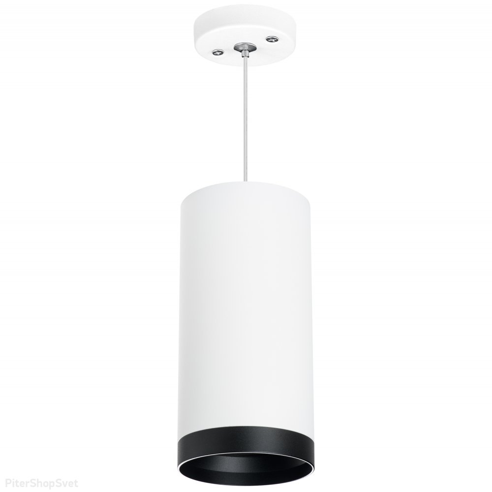 Подвесной светильник цилиндр, белый/чёрный «Rullo» RP64863487