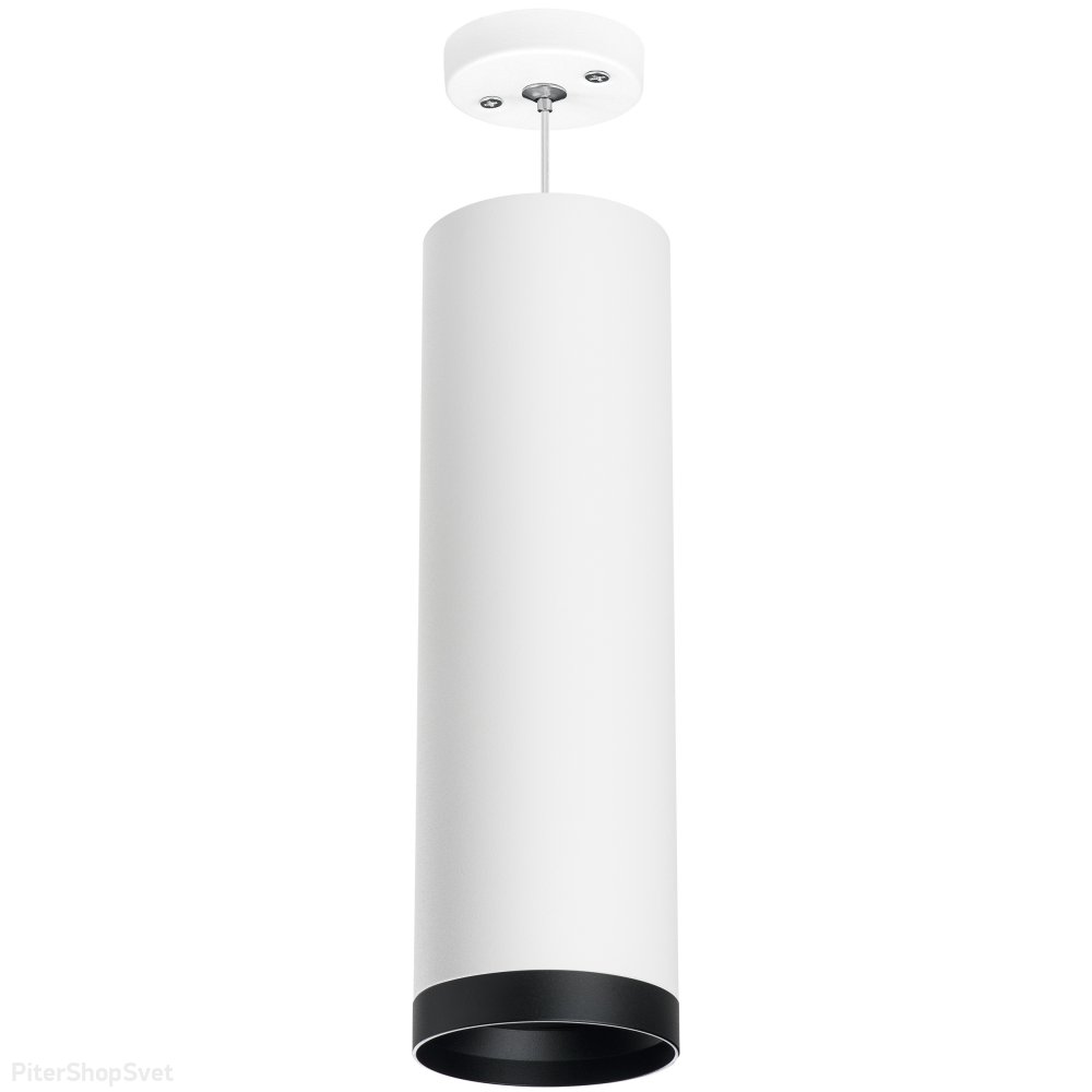 Подвесной светильник цилиндр, белый/чёрный «Rullo» RP64963487