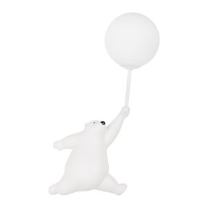 Настенный светильник белый медведь на шарике «Teddy»