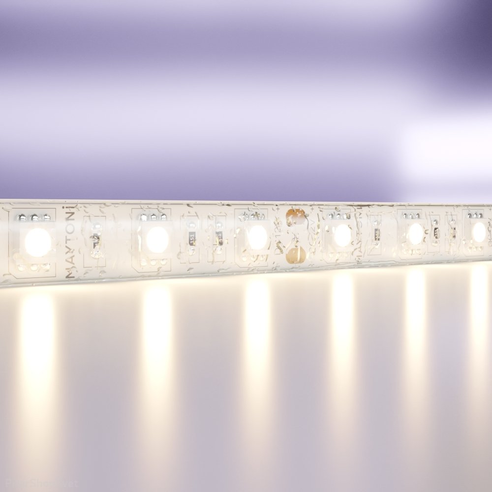 5м влагозащищённая IP65 светодиодная лента 12В 14.4Вт/м 3000K «Led strip» 10131