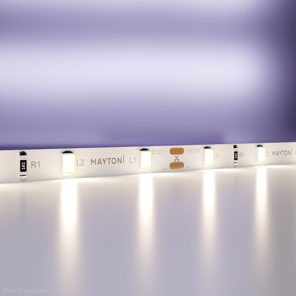 5м светодиодная лента 12В 4.8 Вт/м 4000K «Led strip» 20008