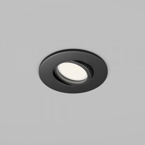 Чёрный встраиваемый круглый поворотный светильник IP65 «Wink»