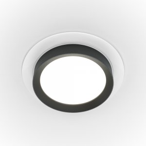 Встраиваемый светильник бело-чёрный «Hoop»