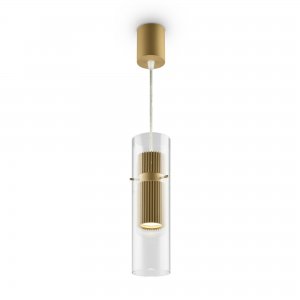 Подвесной светильник цилиндр золотого цвета «Dynamics»