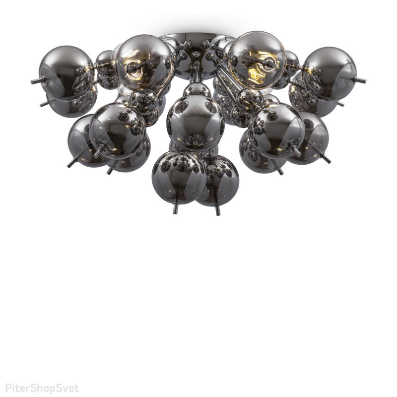 Потолочная люстра с дымчатыми плафонами шар «Bolla» MOD133CL-04CH