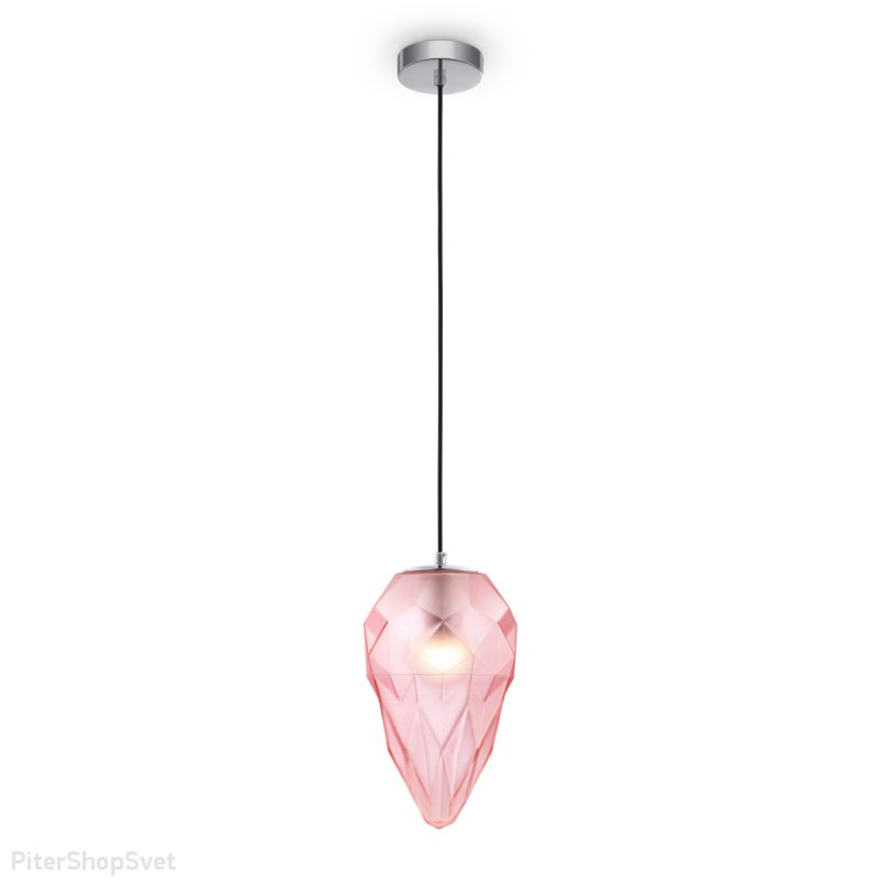 Подвесной светильник с розовым плафоном «Globo» P052PL-01PK