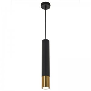 Чёрно-золотой подвесной светильник цилиндр «Klara»