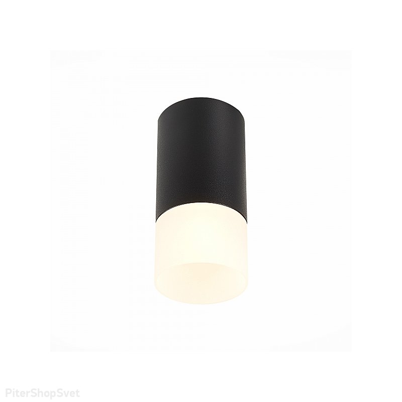 Чёрный накладной потолочный светильник цилиндр «ST100» .412.01