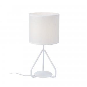 Белая настольная лампа с абажуром