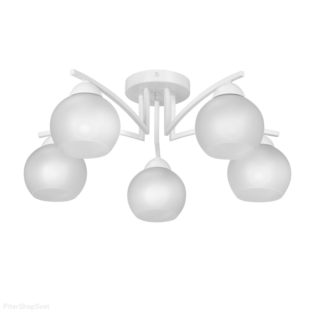 Белая пятирожковая потолочная люстра V4285-0/5PL